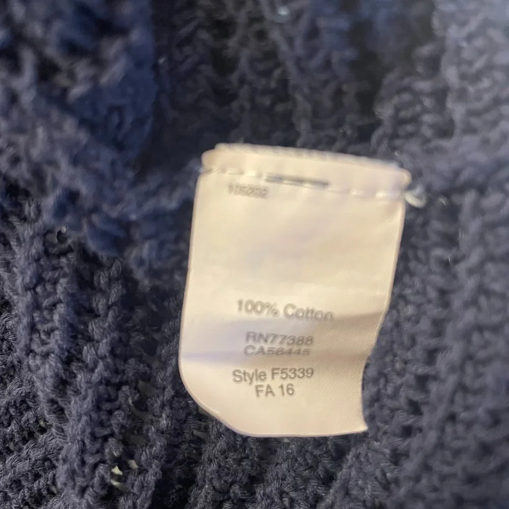 Madewell Sleeveless Knit Crew Neck Sweater in Navy,‎ Size XS